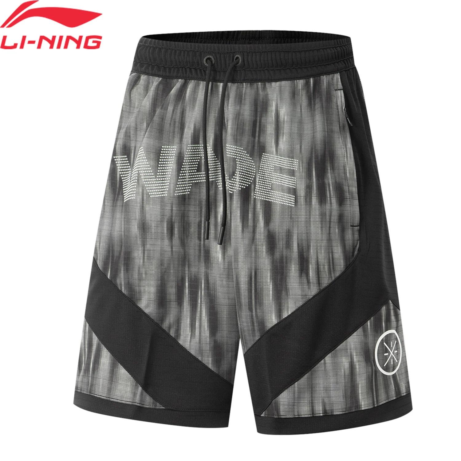Li-Ning Short de compétition Wade pour homme AT DRY ULTRA en polyester, coupe régulière, respirant, 