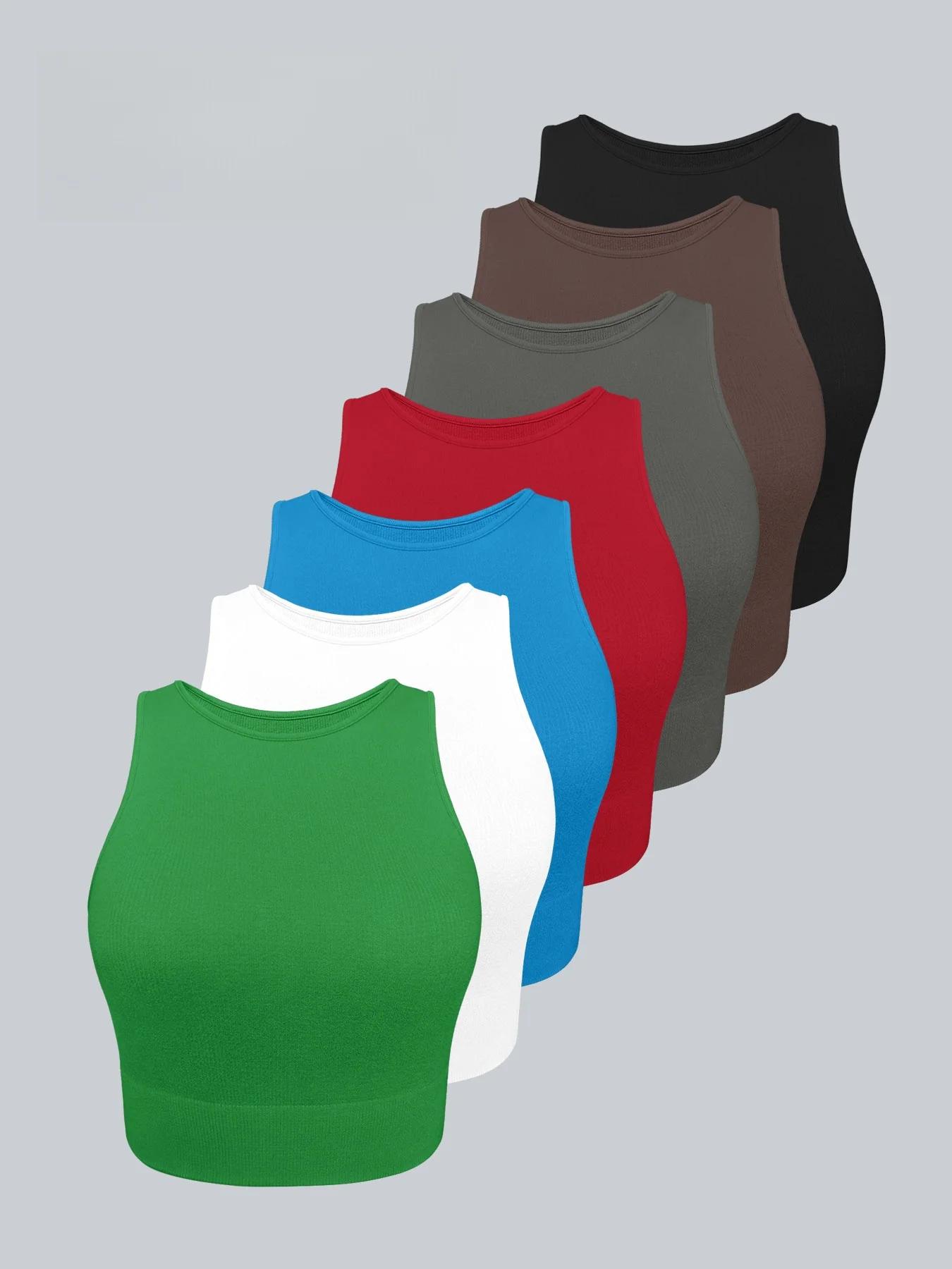 Débardeur de yoga sans couture pour femme, style Y2K, sexy, push-up, décontracté, type corset, court