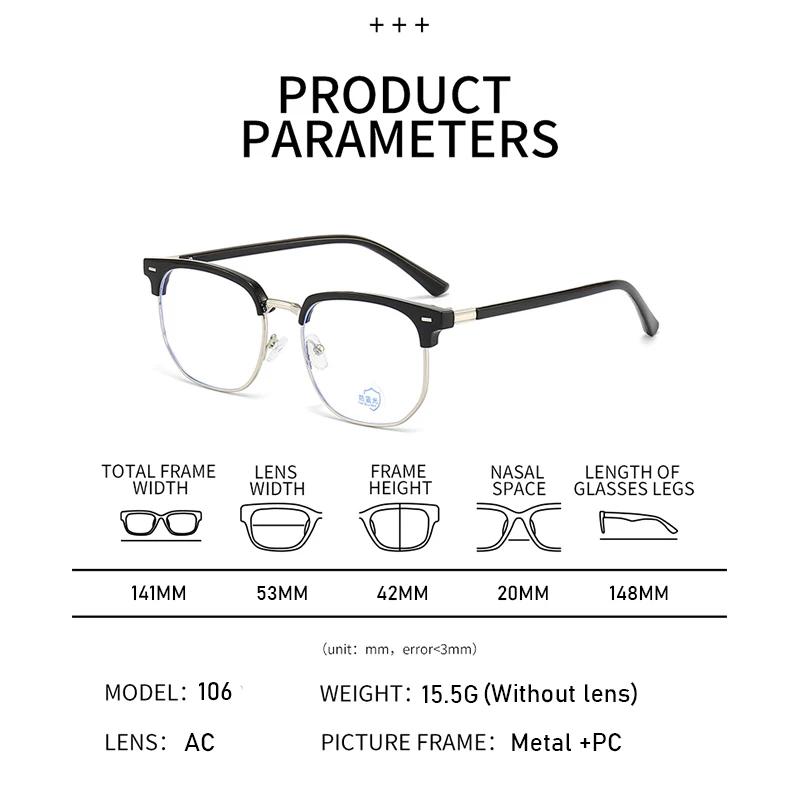 XJiea – lunettes photochromiques Anti-lumière bleue pour hommes et femmes, rectangulaires, semi-sans