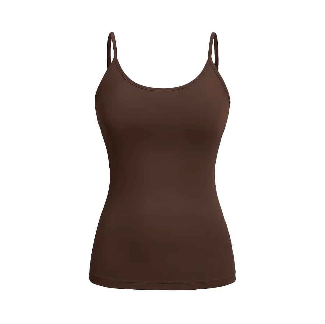 Débardeur à bretelles pour femmes, haut Slim pour mode d'été, polyvalent, décontracté, respirant, ti