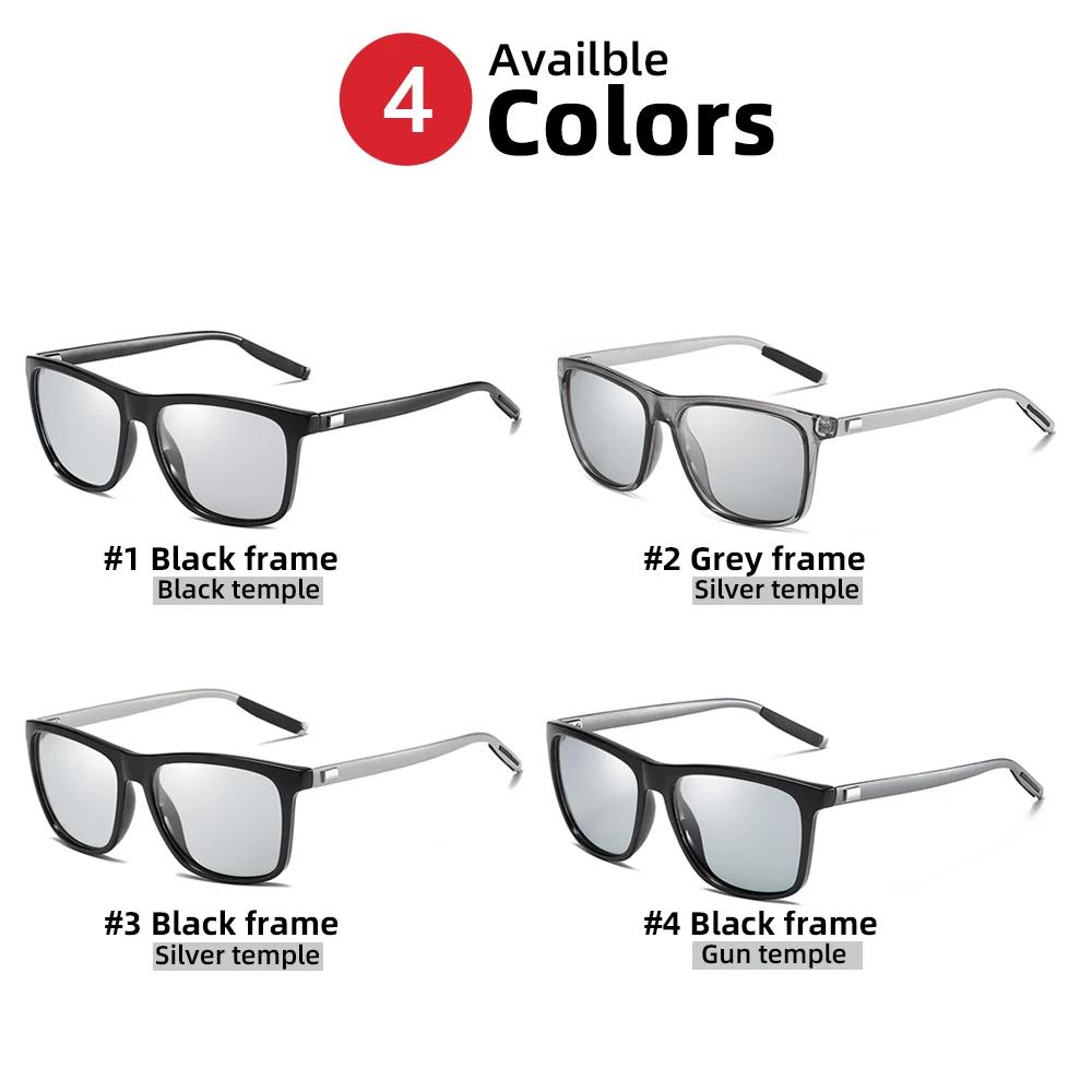 Lunettes de soleil de pêche classiques pour hommes et femmes, polarisées, monture carrée en métal, U
