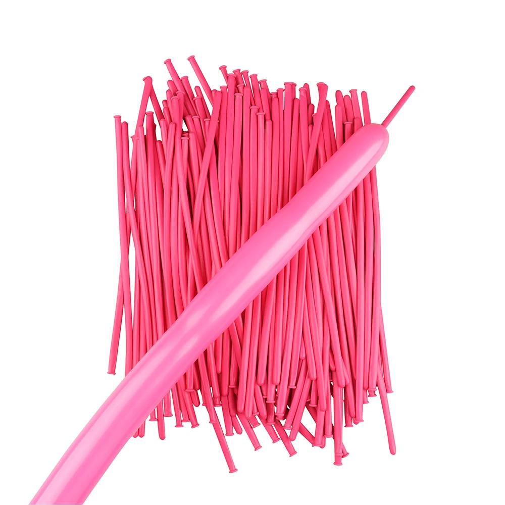 Ballons en latex longs, 100 pièces, rouge, vert, jaune, bleu, rose, assortis, pour décoration de fêt