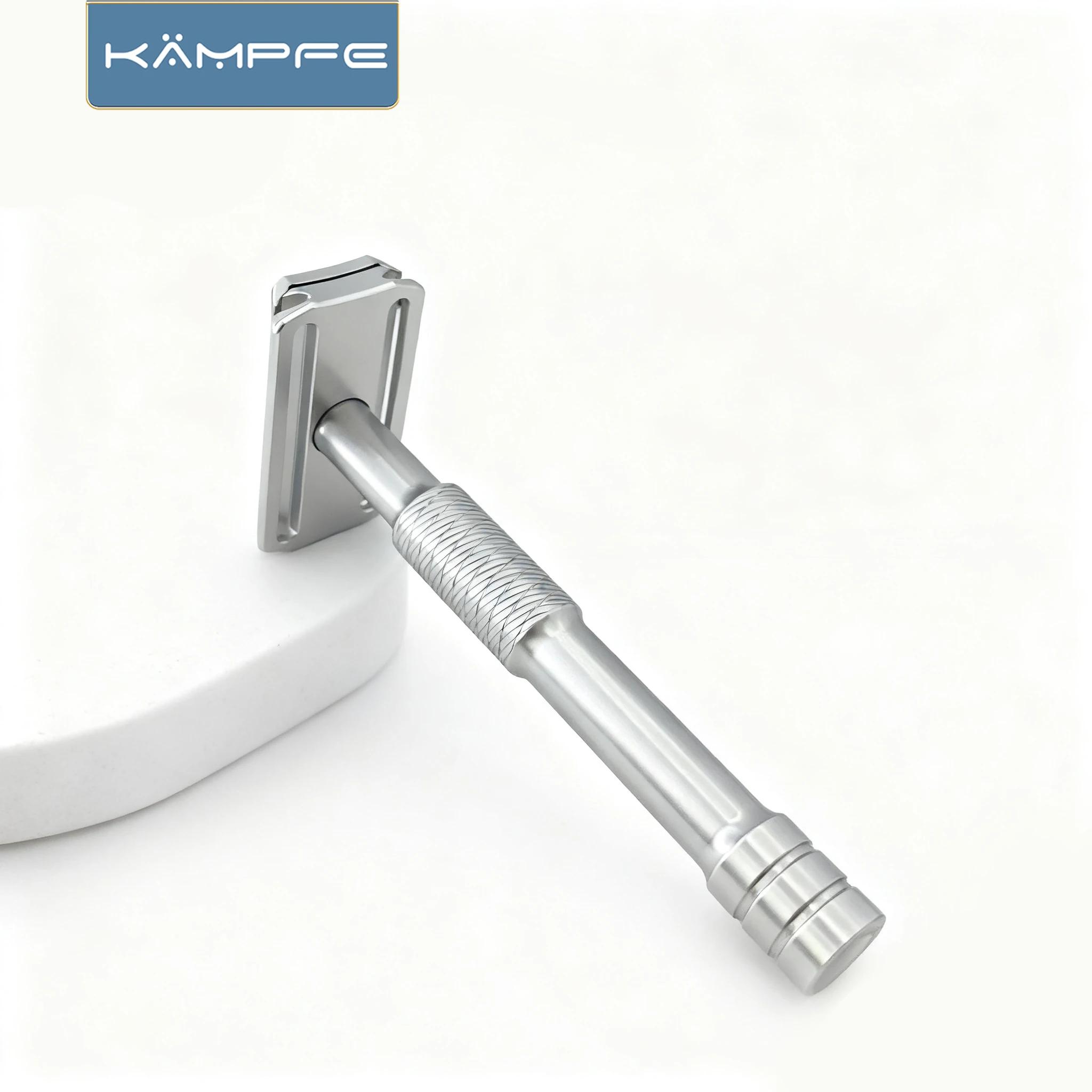 Kampfe – rasoir Vintage à Double tranchant pour hommes, en aluminium antidérapant, pour toilettage h