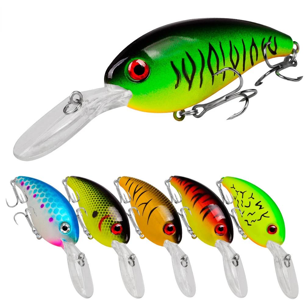 Leurre méné rigide de type crankbait pour la pêche à la traîne en mer, appât Élde plongée rapide pou