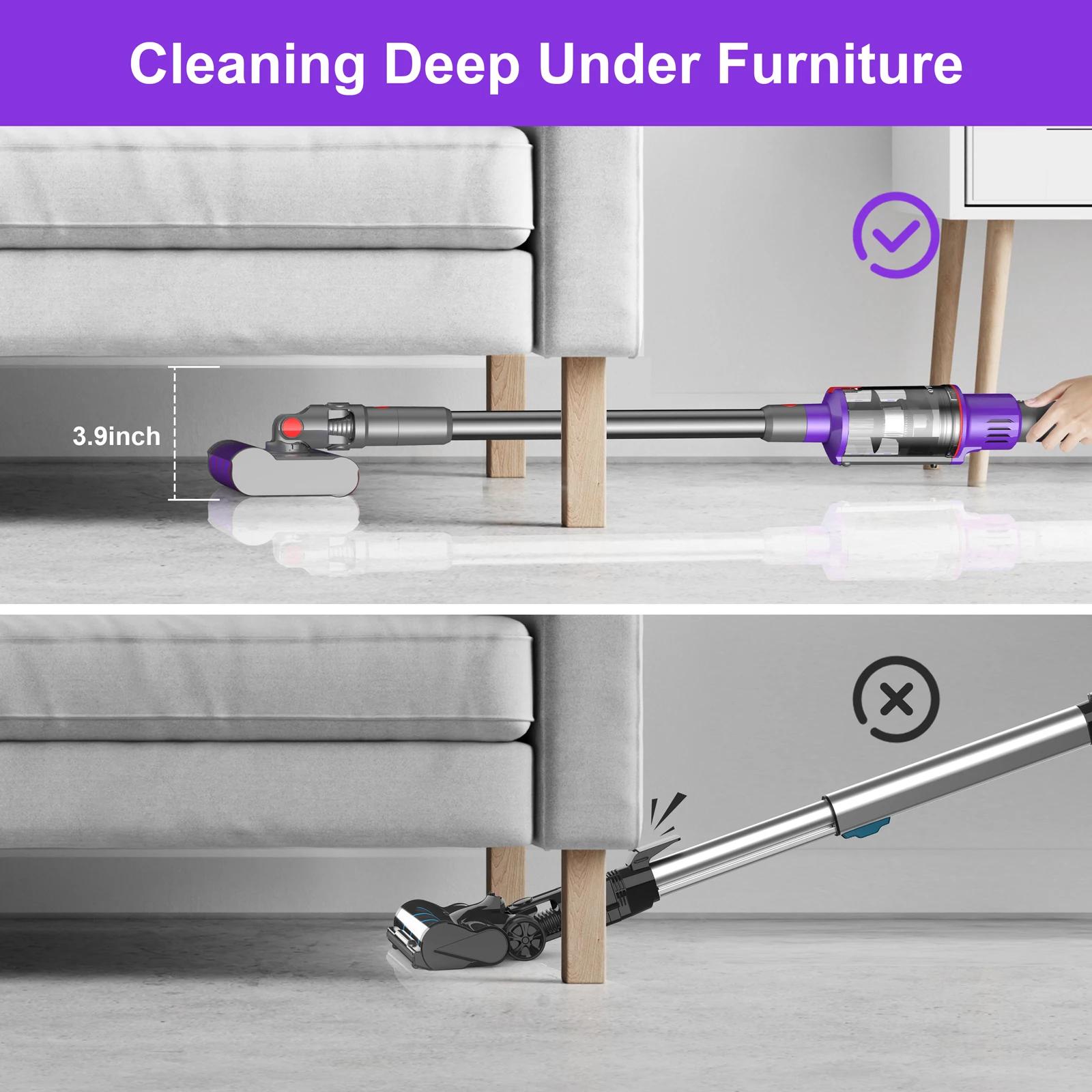 UMLO-Aspirateur sans fil V102 pour tapis de maison, sol dur, poils d'animaux, aspirateur à anciers i