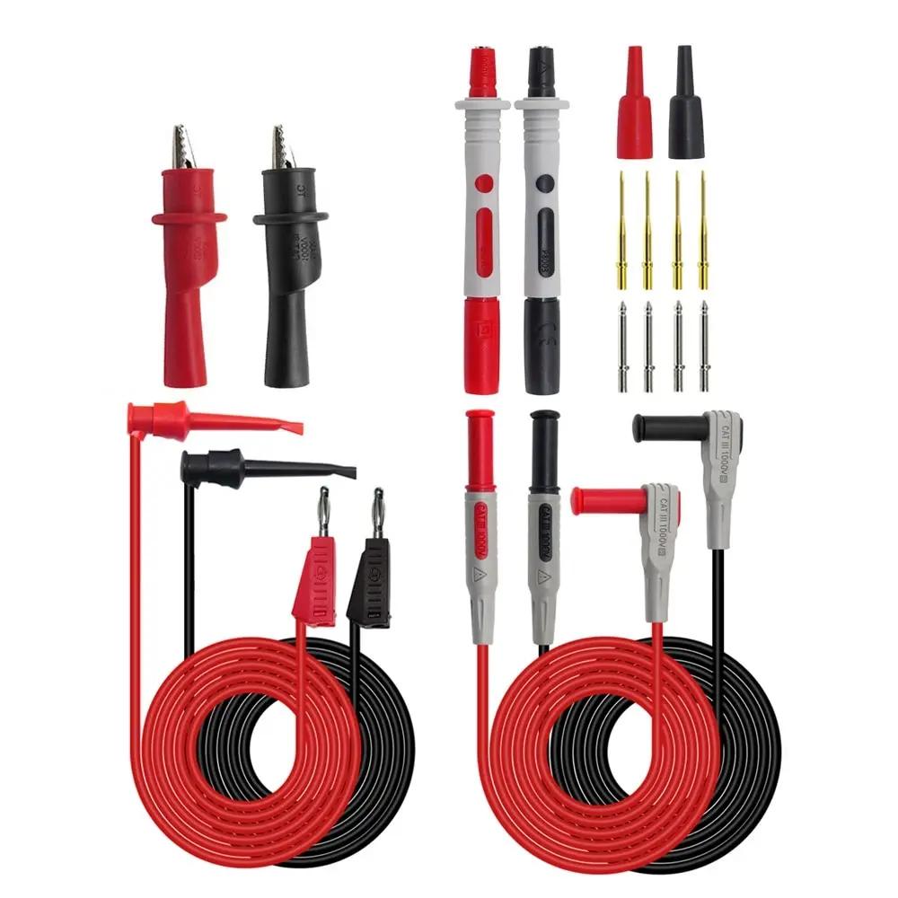 Kit de fils de Test P1308B, 18 pièces, fiche banane de 4MM pour tester le câble à crochet, sonde mul