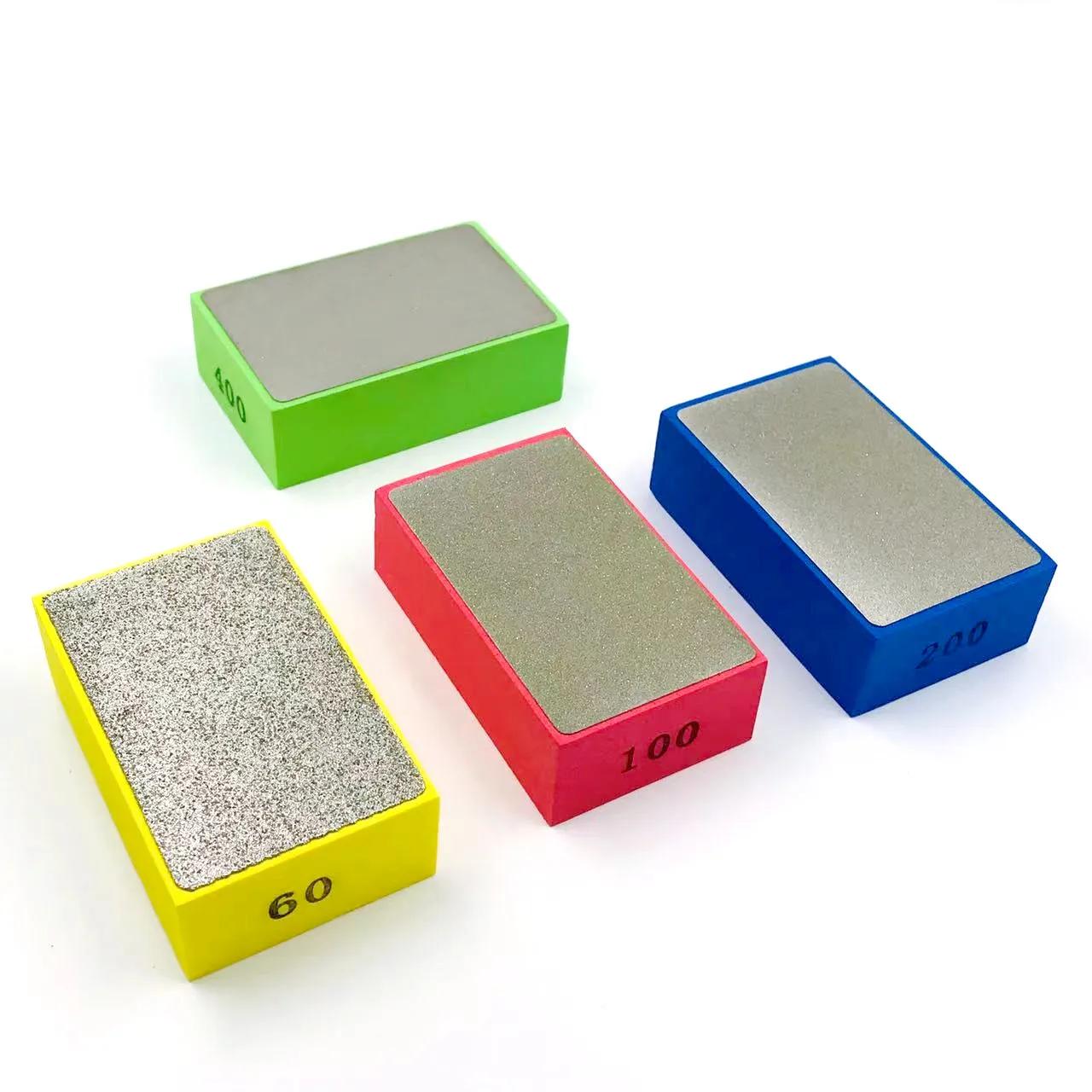 Tampons de polissage à main en diamant, bloc de meulage abrasif pour carrelage, verre, pierre, marbr