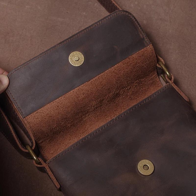 GURO-Sac à Bandoulière en Cuir group pour Homme, Haute Qualité, Élingue, Cheval, Peau de Vache, Mess