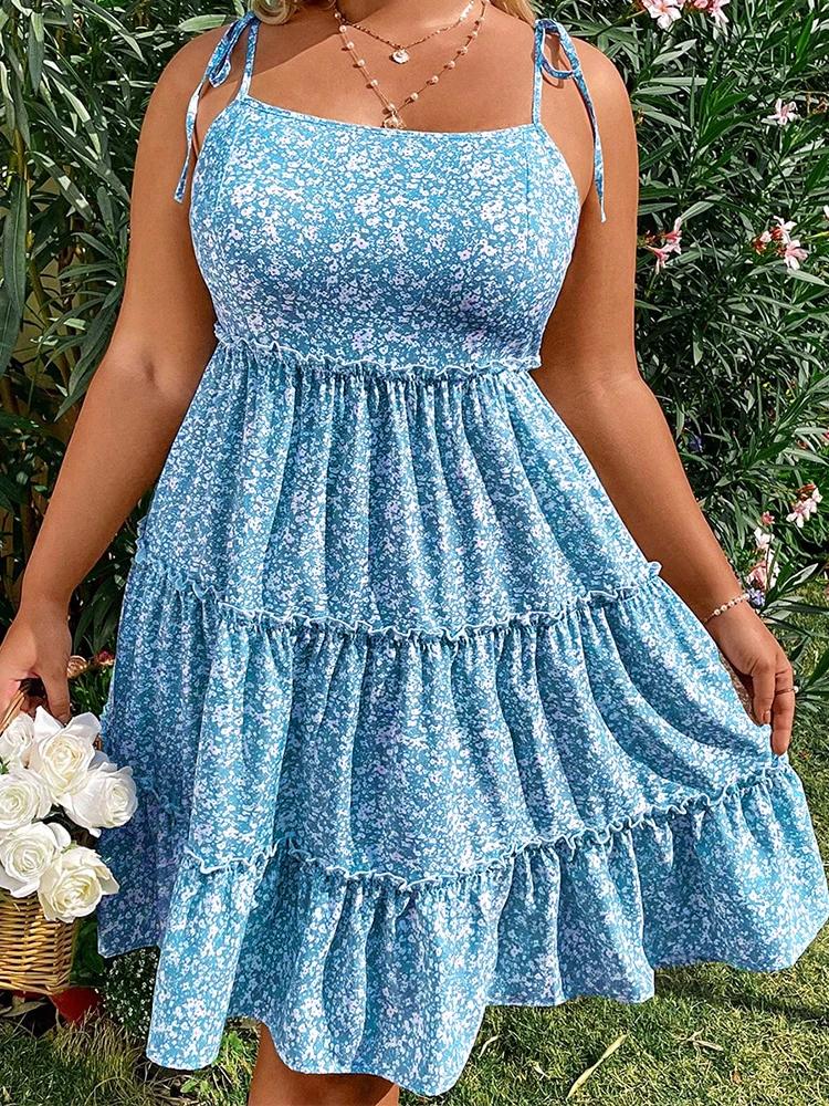 Mini robe florale grande taille pour femmes, demi-moulante, manches courtes, écharpe d'été, conforta