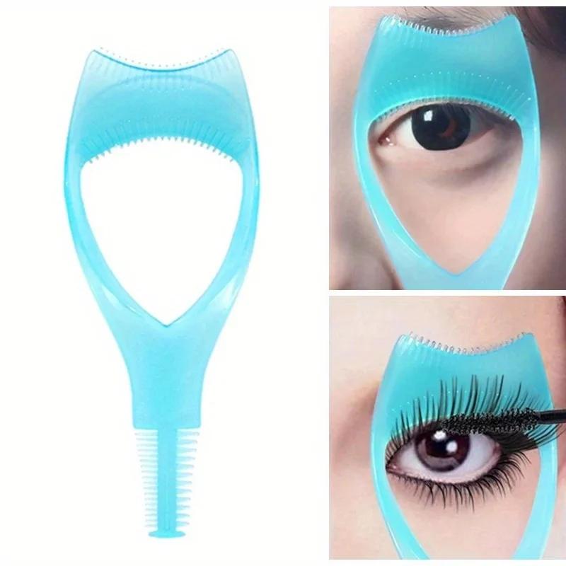 Modèle applicateur de Mascara 3 en 1 avec protection et étui pour recourbe-cils, support pour Eyelin
