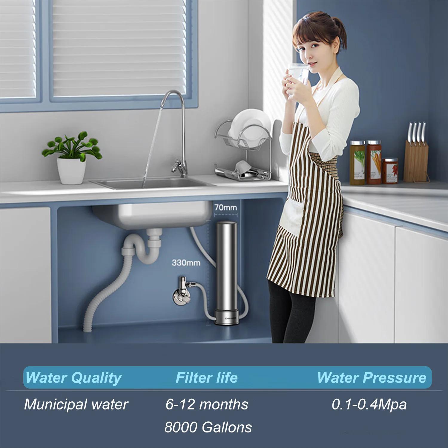 Filtre de remplacement pour purificateur d'eau sous évier ALTHY U200PRO, réduit de 99% les bactéries