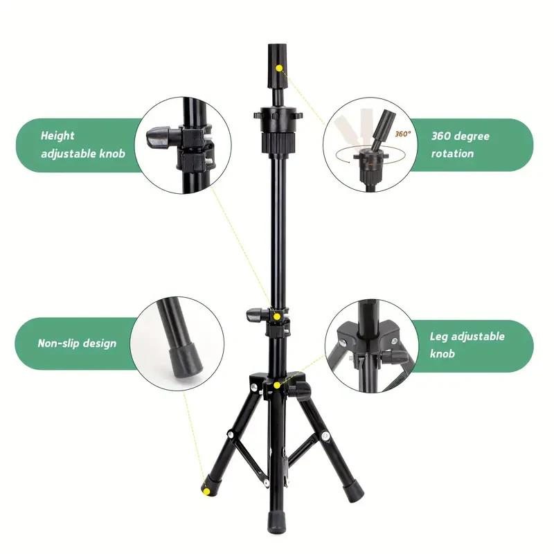 Support de tête de Mannequin réglable 36cm-56cm, trépied, support de tête de formation pour Salon de
