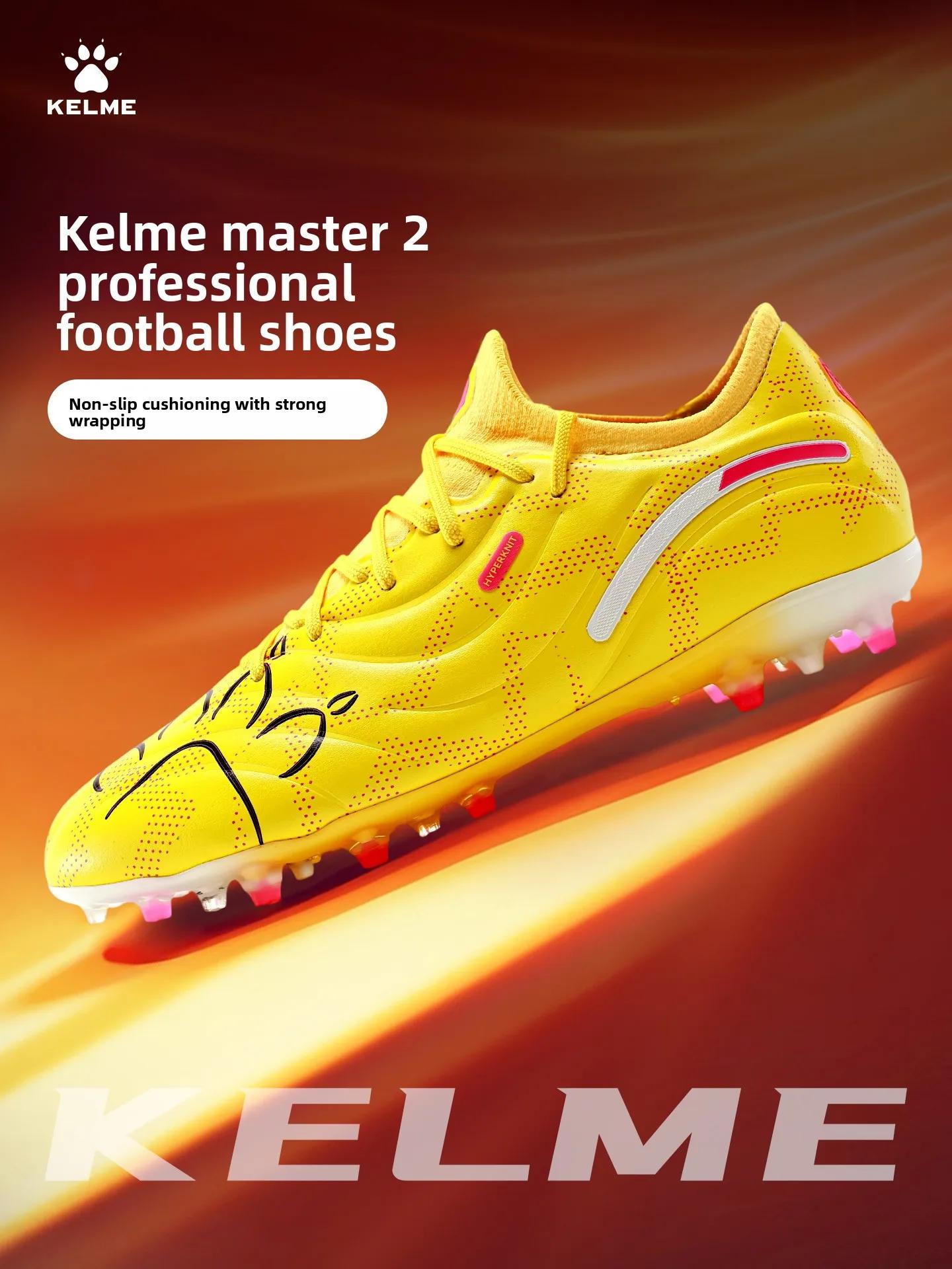 Chaussures de football haut de gamme Kelme à crampons courts antidérapants, bottes de football pour