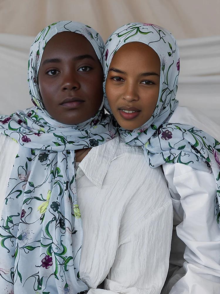 Bohème cerf imprimé Hijabs femmes aquarelle châle doux musulman Hijabs Modal coton léger enveloppeme