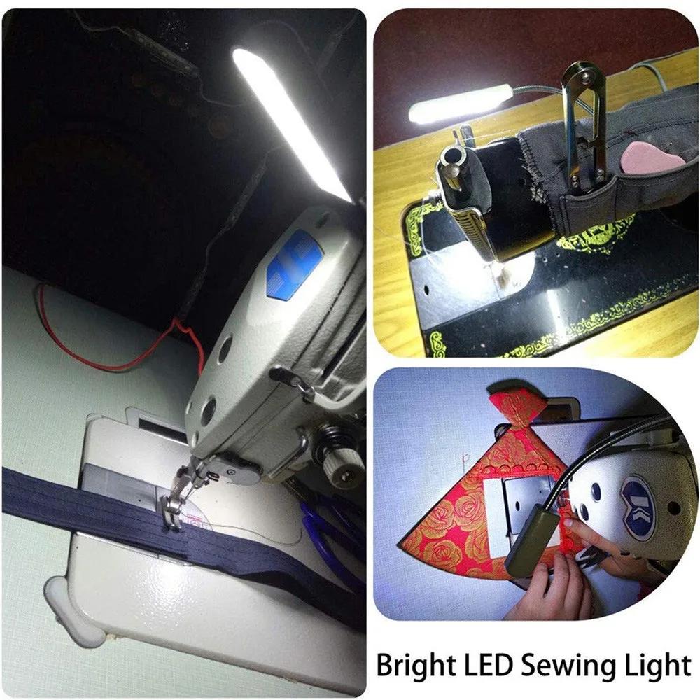 Éclairage de machine à coudre à 30 LED à intensité variable, lampe de travail à bras flexible, éclai
