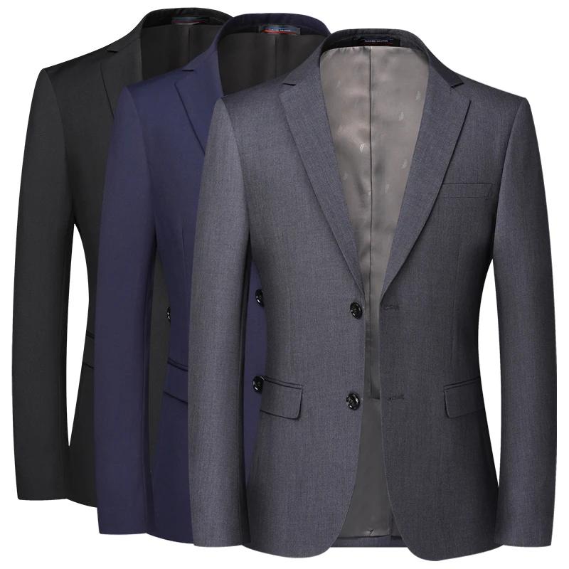 Blazer nouveaux hommes mode affaires couleur unie Style britannique travail professionnel marié robe