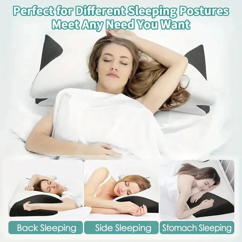 Oreiller cervical à mémoire de forme papillon, oreiller de sommeil confortable en mousse à mémoire d
