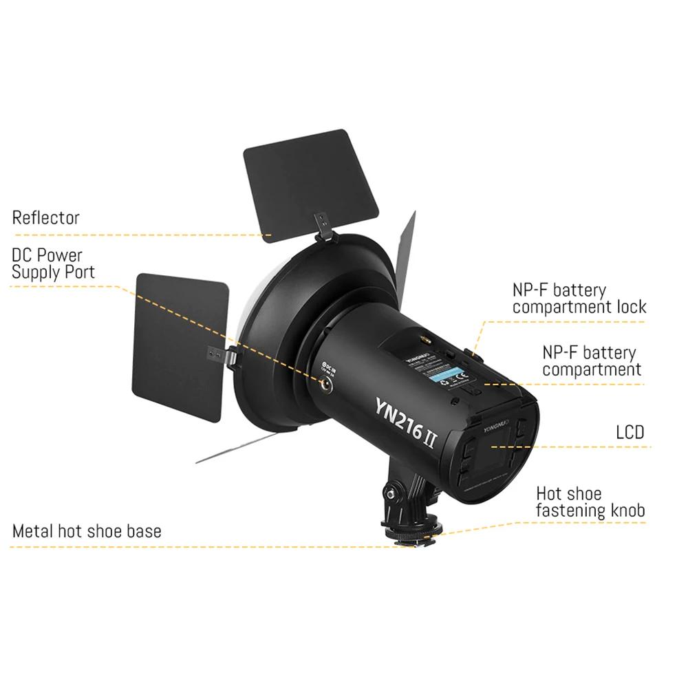 Yongnuo YN216 II 24W 2700-8000K Bicolore LED Video Fill Light YN-216 d'éclairage pour révéler l'appa