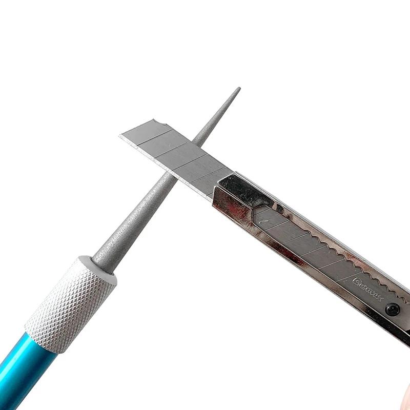 Pierre à aiguiser diamantée rétractable pour couteau, outil d'affûtage polyvalent, meule portable ex