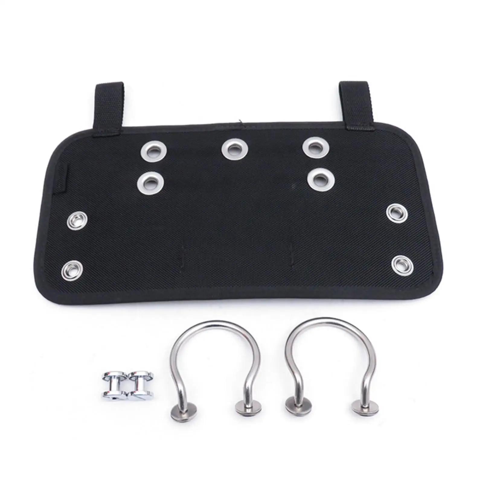 Scuba Diving Squar Butt Plate Stainless Steel Handle for Sidemount BCD with 2