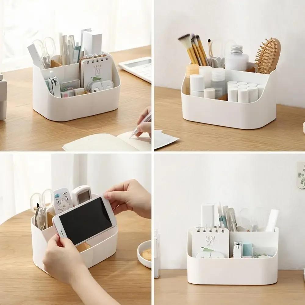 Boîte de rangement de bureau, boîte de fournitures de bureau, maquillage, cosmétiques, organisateur 