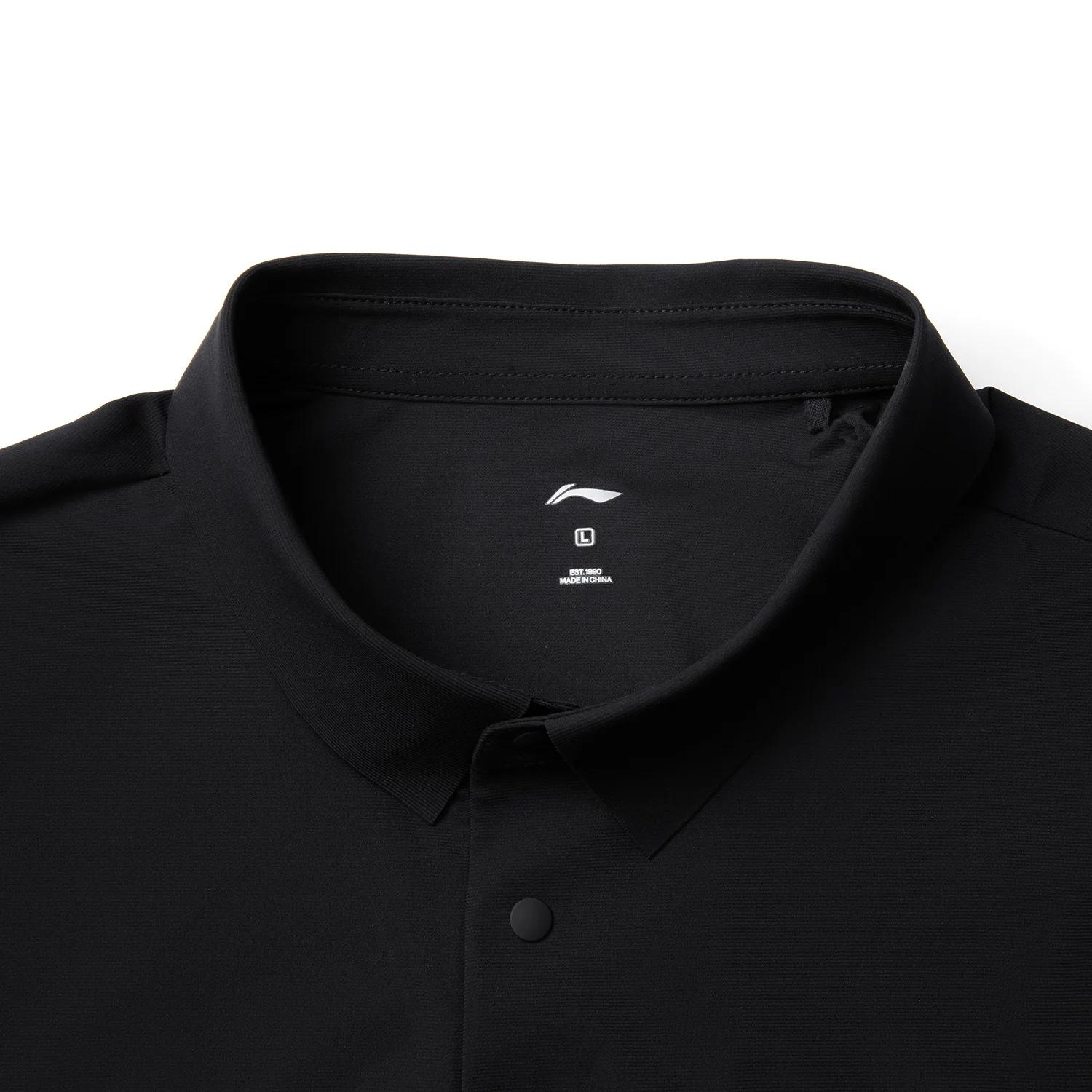 Li-Ning Polo d'entraînement pour hommes AT DRY FREEZE Coupe régulière 74% polyamide 26% élasthanne L