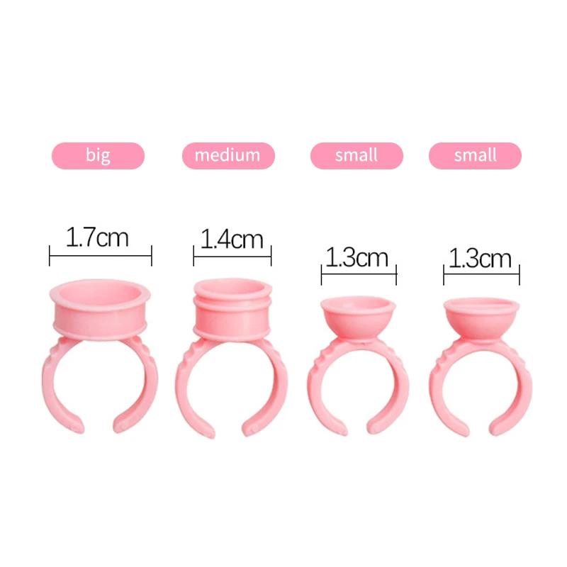 Winky Beauty 100 pièces/ensemble Extension de cils anneaux de colle porte-colle Kit d'outils ensembl