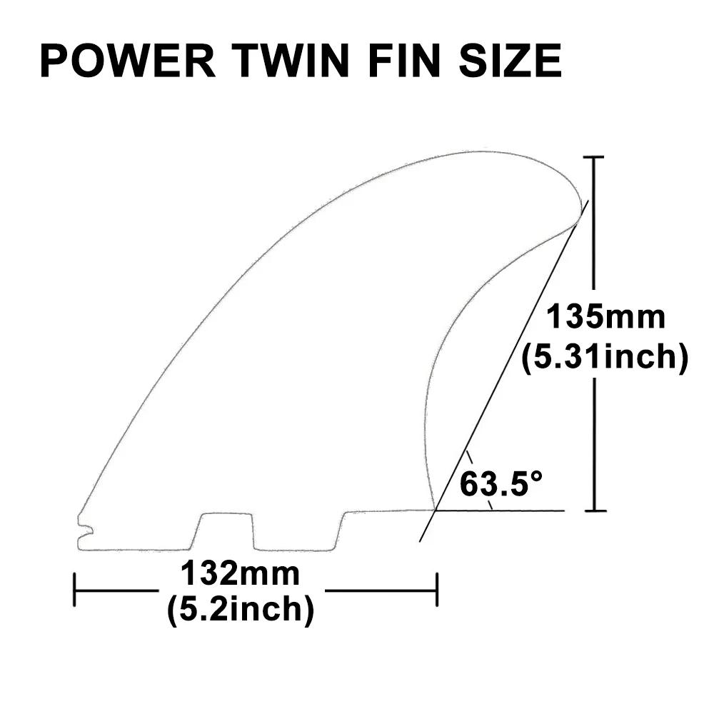 RSECE FCS 2/Futur Power double palmes grande taille pleine fibre de verre palmes de planche de surf 