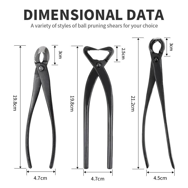 Onnfnag coupe-raine professionnelle coupe-bonsaï ciseaux à bord Concave outils de bonsaï en acier po