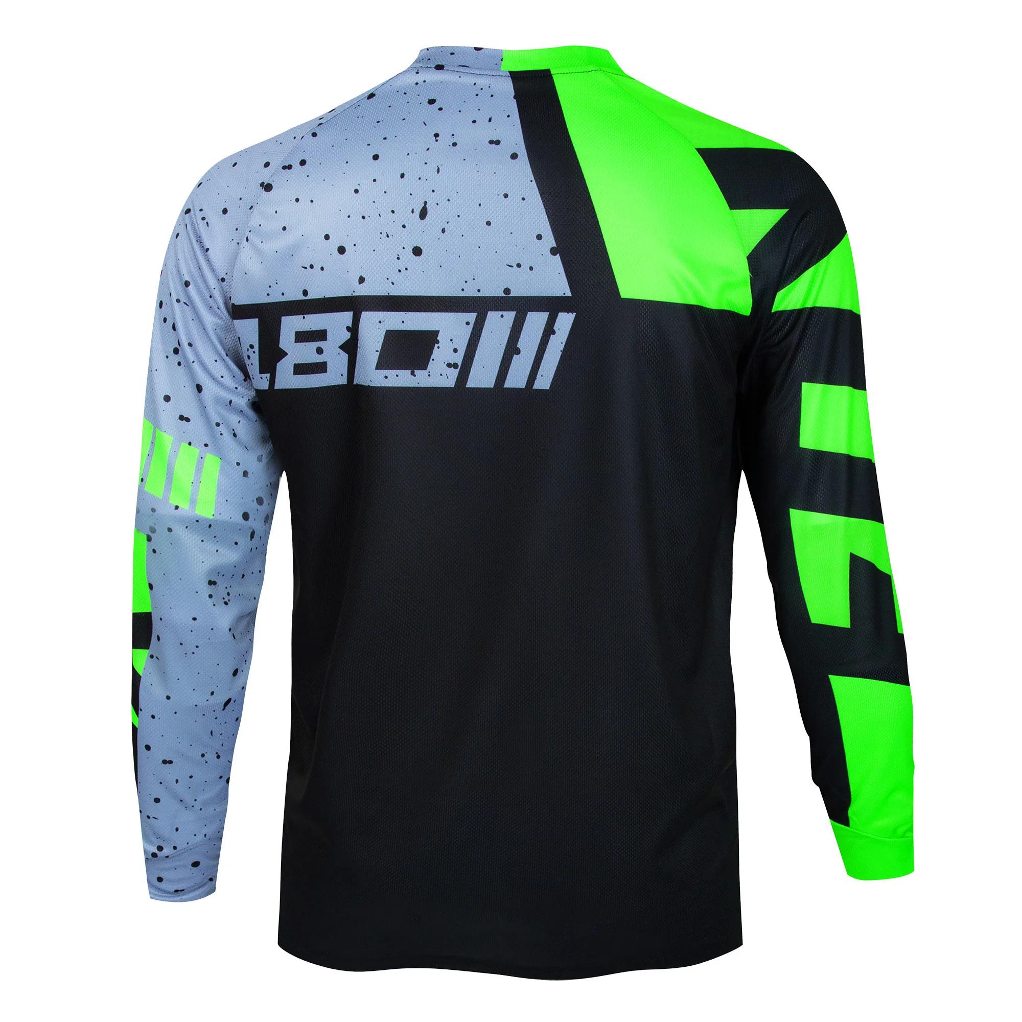 Maillot de cyclisme à motif alphabets pour hommes, chemise à manches longues, respirant actif, évac8