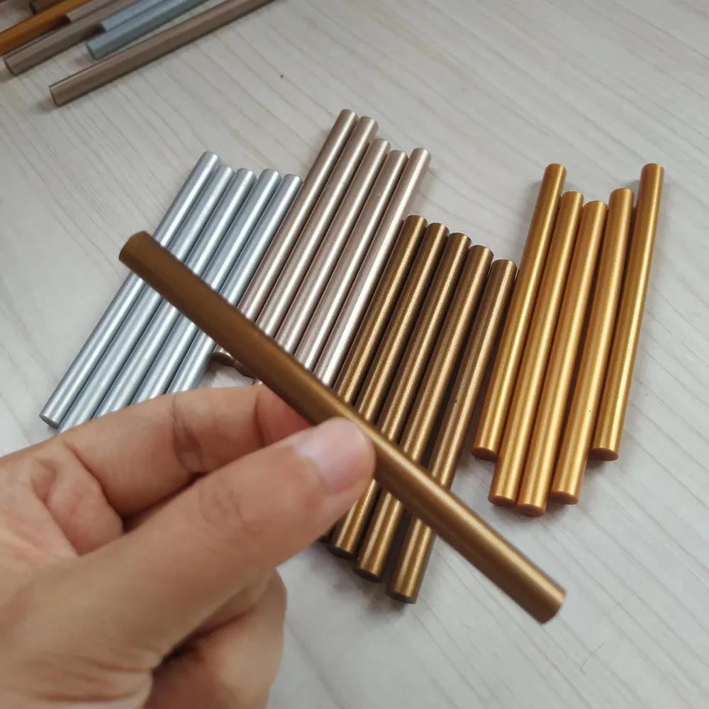 Bâtons de colle thermofusible couleur métal Antique, barres en Silicone pour pistolet doré/argenté/C