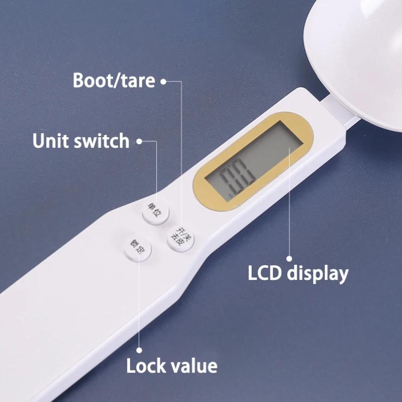Cuillère de pesée, outil de cuisine domestique, mesure électronique du café, des aliments, de la far