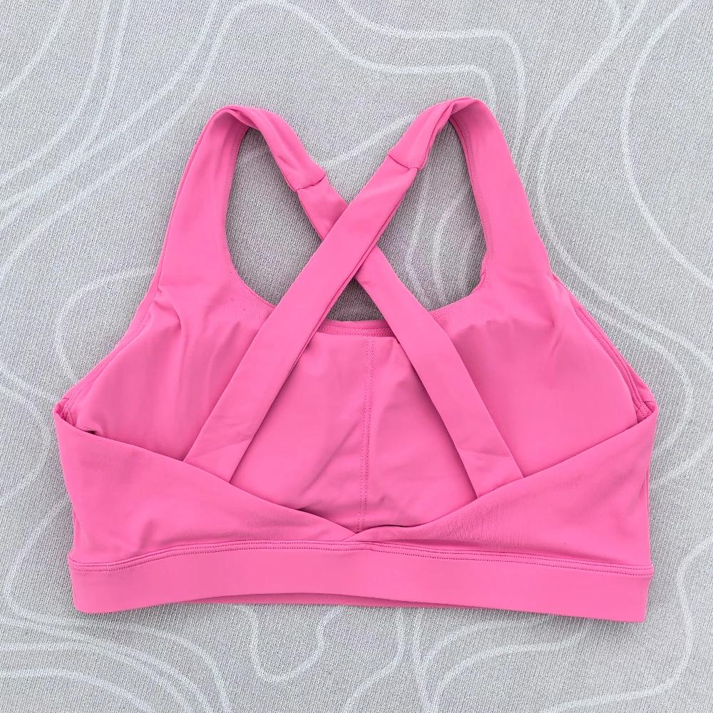 Soutien-gorge de Fitness pour femmes, couleur unie, serré, entraînement complet, dos croisé, sous-vê