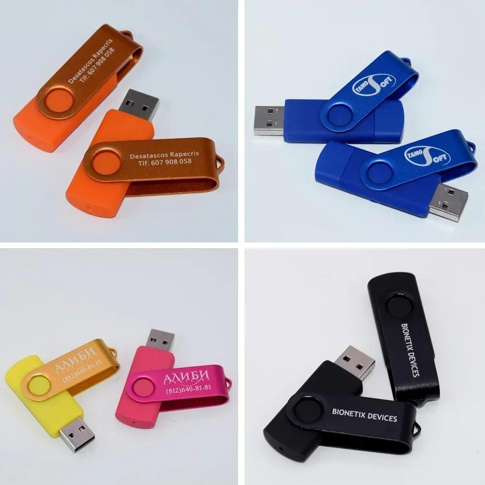 Clé USB avec Logo personnalisé offert, 100 pièces/lot, support à mémoire de 1GB 2GB 4GB 8GB 16GB 32G
