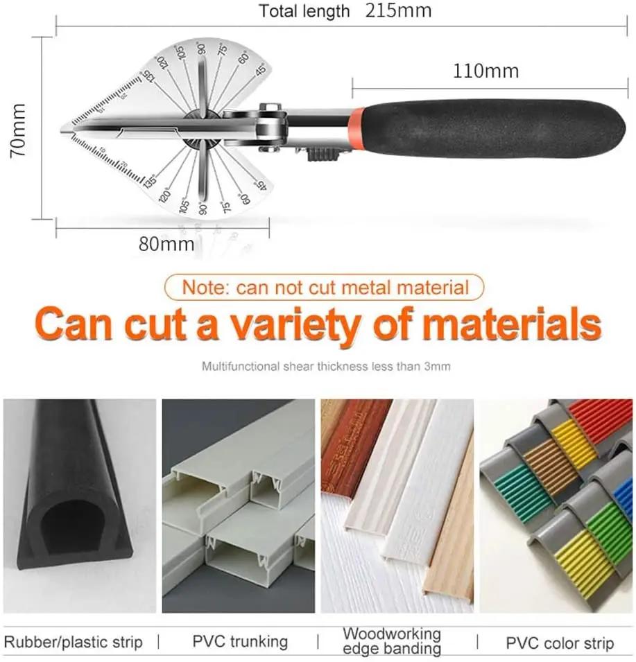 Ciseaux biseautés multi-angles, cisaille d'angle de 45 à 135 degrés, coupe-conduit de fil de revêtem