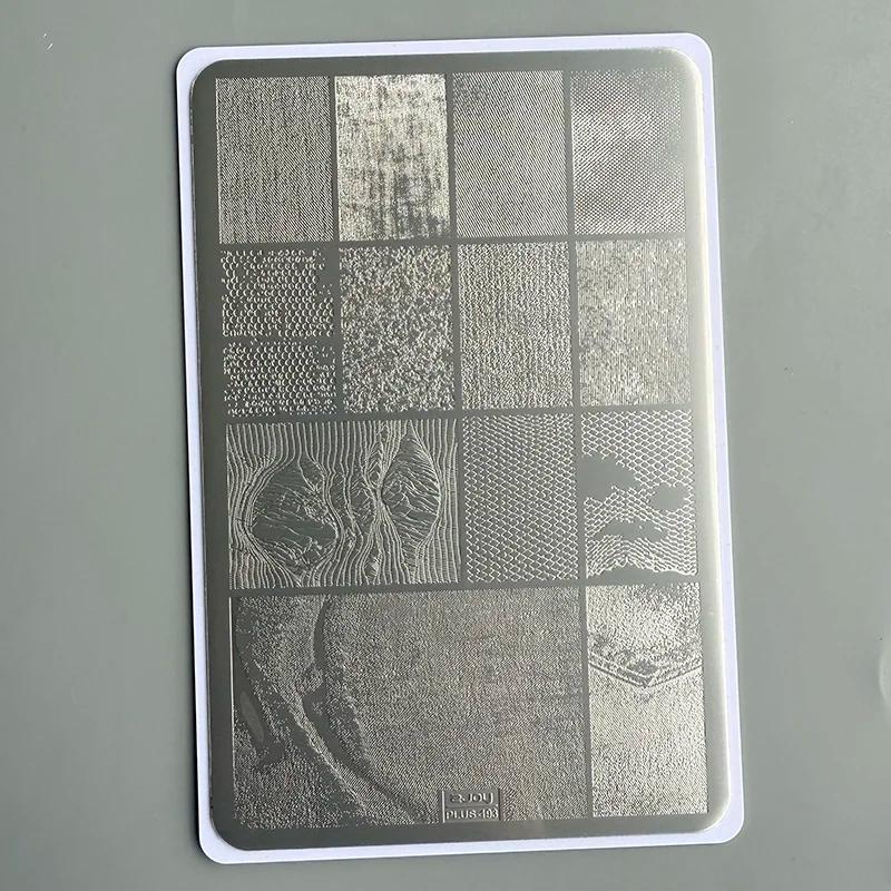XMQ NAIL ART STAMPING PLATES DESIGNS DE LACE IMAGEPLATES STYLE DENIM TEMPLATÉ