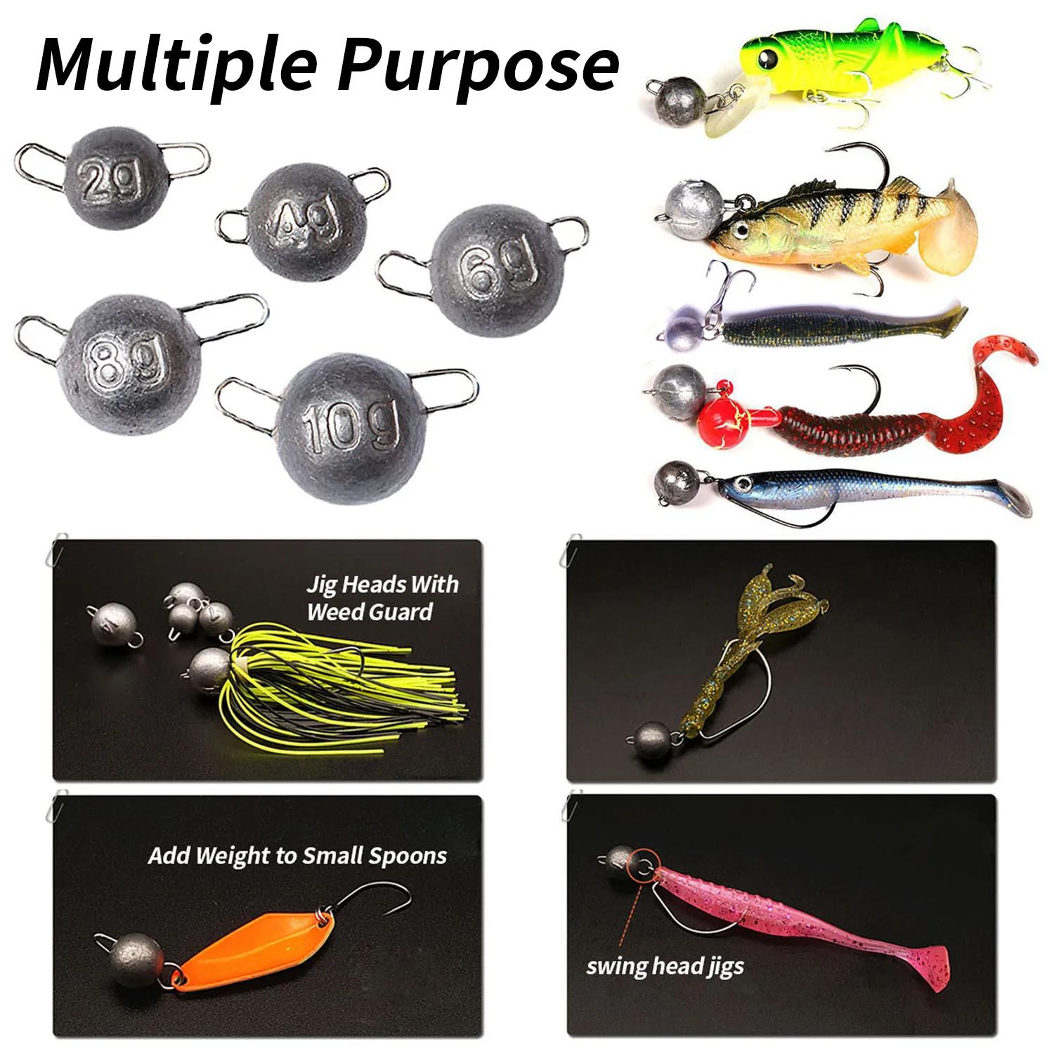 Kit de plombs de pêche Cannonball Cheburashka, 2g, 3g, 4g, 5g, 6g, 8g, 10g, 12g