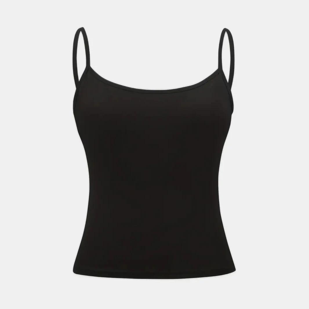 Débardeur à bretelles pour femmes, haut Slim pour mode d'été, polyvalent, décontracté, respirant, ti