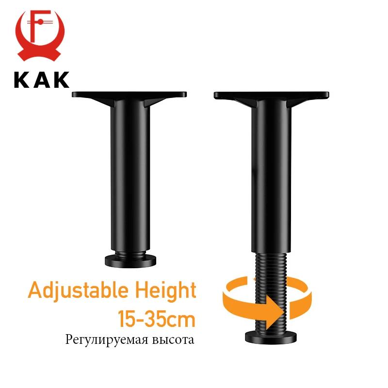 KAK pieds de meubles noirs, Support de poutre de lit réglable, pieds de Table de canapé, remplacemen