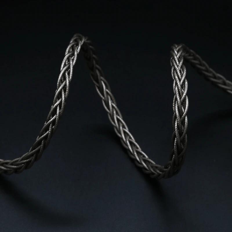 Câble de mise à niveau pour écouteurs, feuille d'argent à 8 cœurs, ivipQ-504, avec MMCX/QDC/0.78 2 b