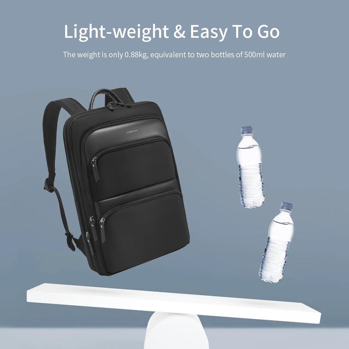 Tigernu sacs à dos extensibles pour hommes 15.6 pouces sac à dos pour ordinateur portable mâle mince