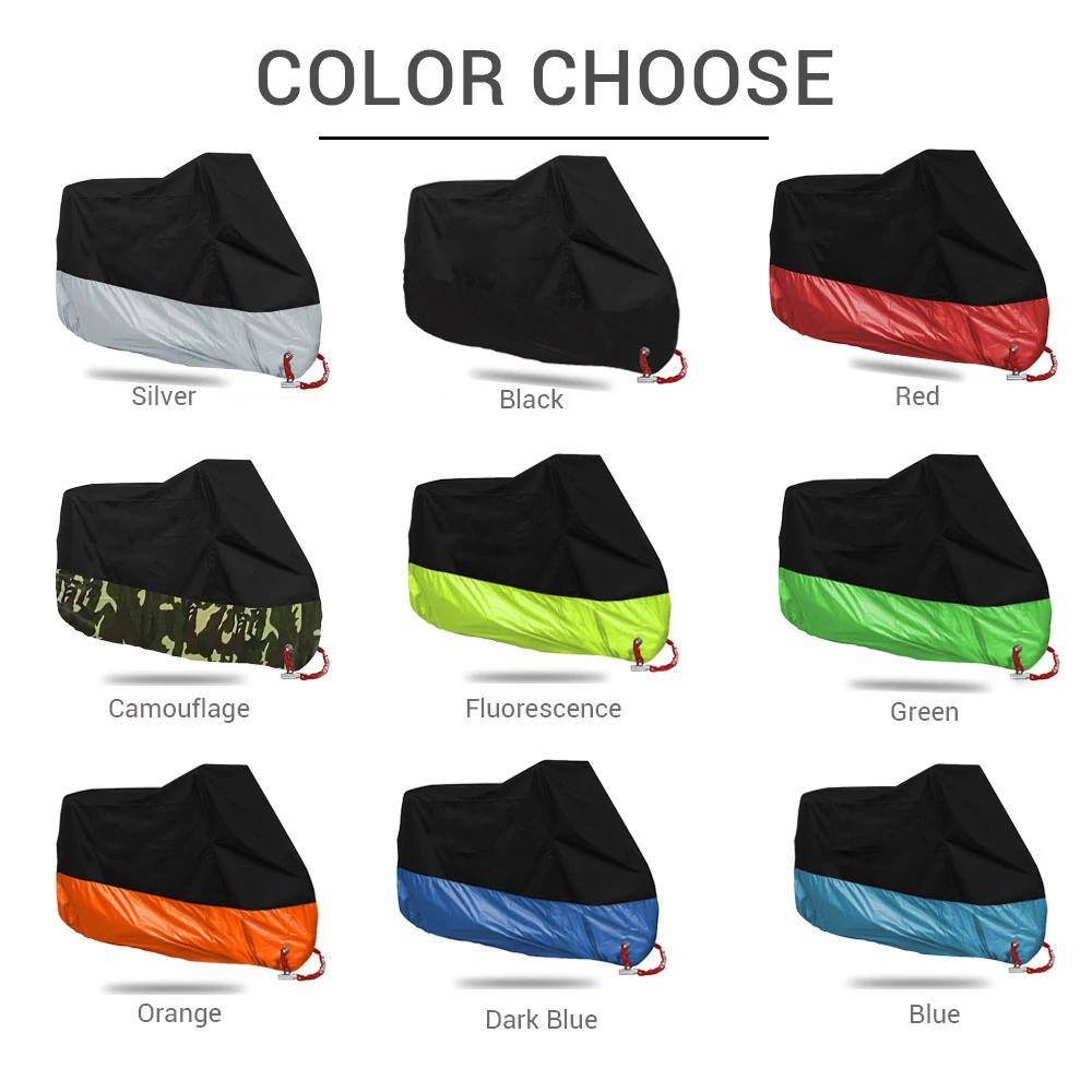 Housse de moto imperméable toutes saisons, anti-poussière, protection UV, pour l'extérieur et l'inté