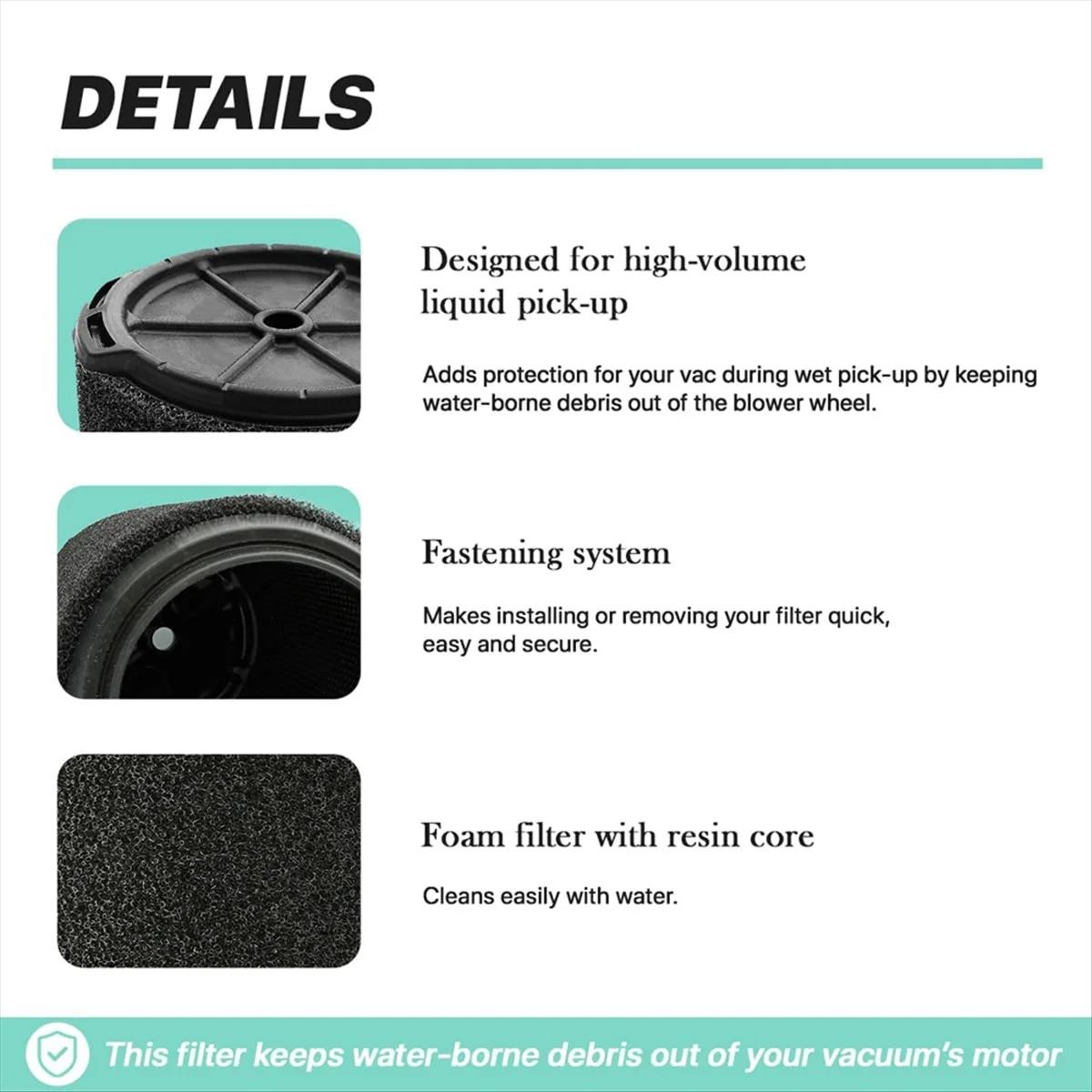 VF7000-Filtre de rechange pour support d'aspirateur, filtre uniquement pour support d'aspirateur sec