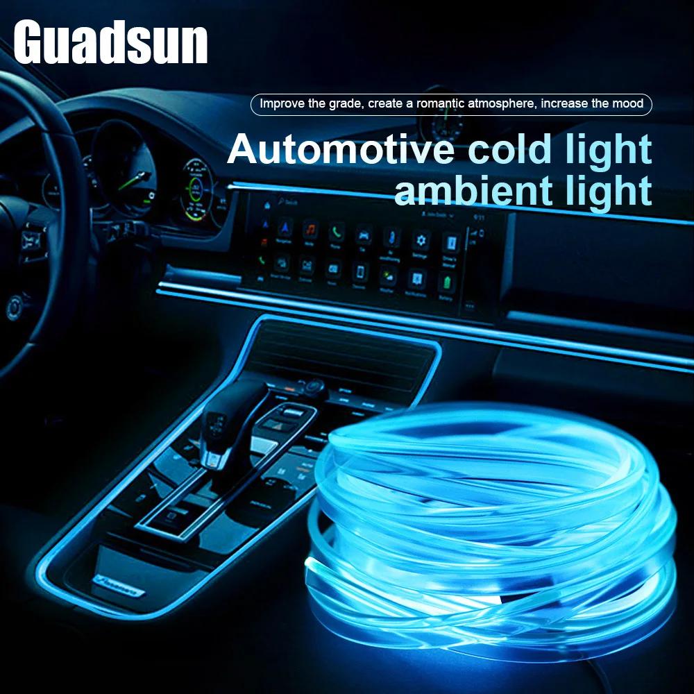 Lampe LED RVB télécommandée USB, câblage EL, bande lumineuse néon flexible, lampe pour voiture, esca