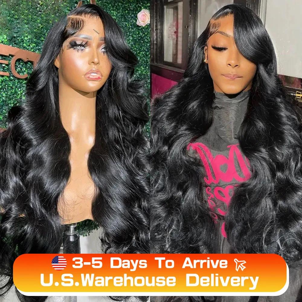 Perruque Lace Front Wig Body Wave brésilienne naturelle, 13x4, pre-plucked, avec baby hair, densité