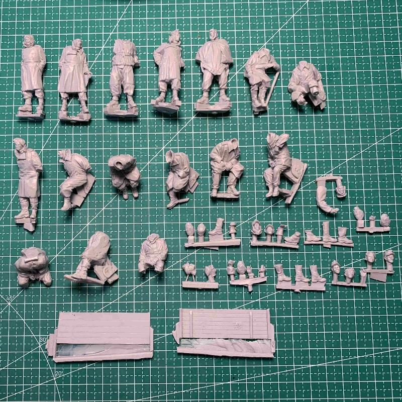 Kit de figurines en résine 1/35, Kit de Collection, jouets soldats capturés, 16 figurines, livraison