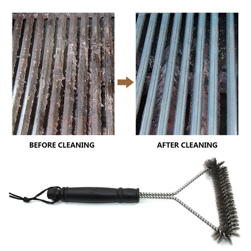 Brosse de nettoyage pour Barbecue, outil de nettoyage, accessoires de gril, poils en acier inoxydabl