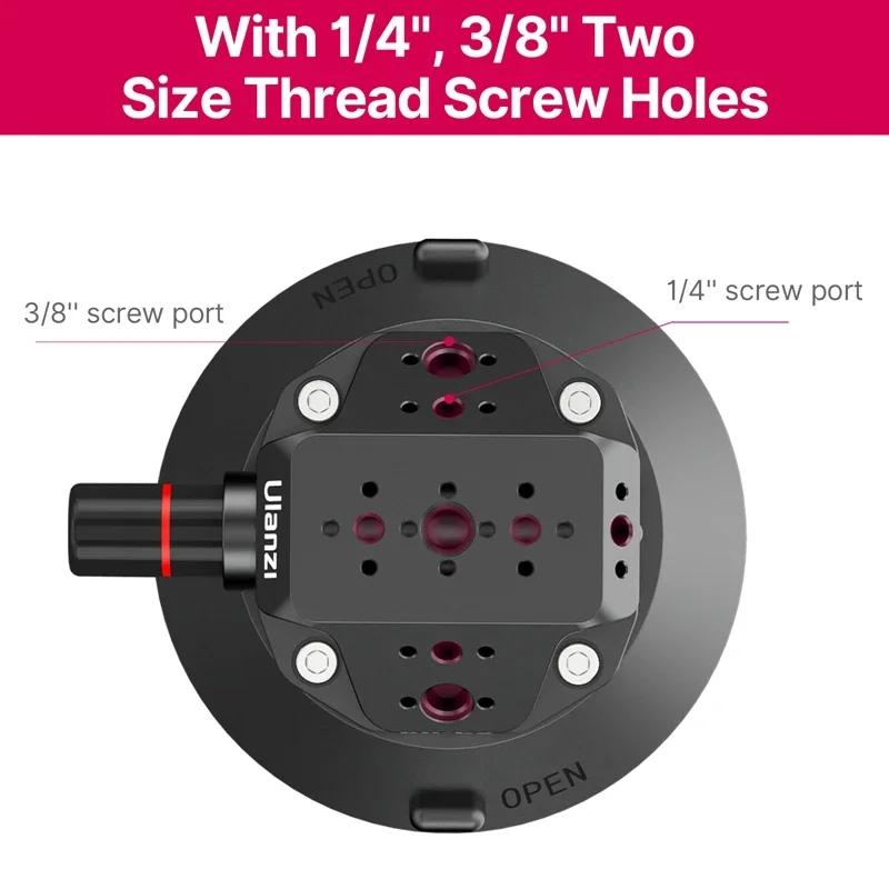 Ulanzi – support de caméra d'action pour téléphone de voiture, pompe à main, ventouse 360 °   1/4" r
