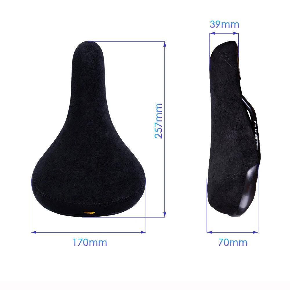 FUNSEA-Selle de vélo noire avec logo brodé, siège de bicyclette, fauteuil de 8mm