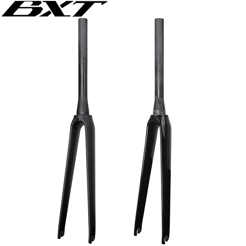 Fourche de vélo de route entièrement en carbone BXT, fourche de frein 700C V, QR 100x9mm, tube coniq
